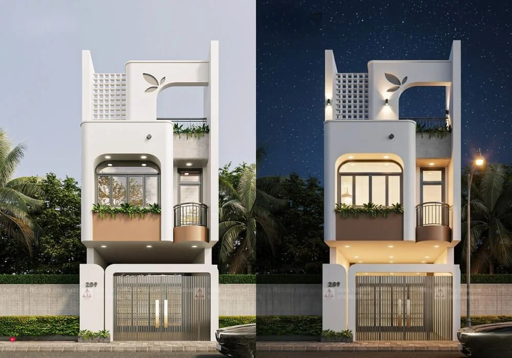 15+ Mẫu nhà ống 2 tầng mặt tiền đẹp mê ly