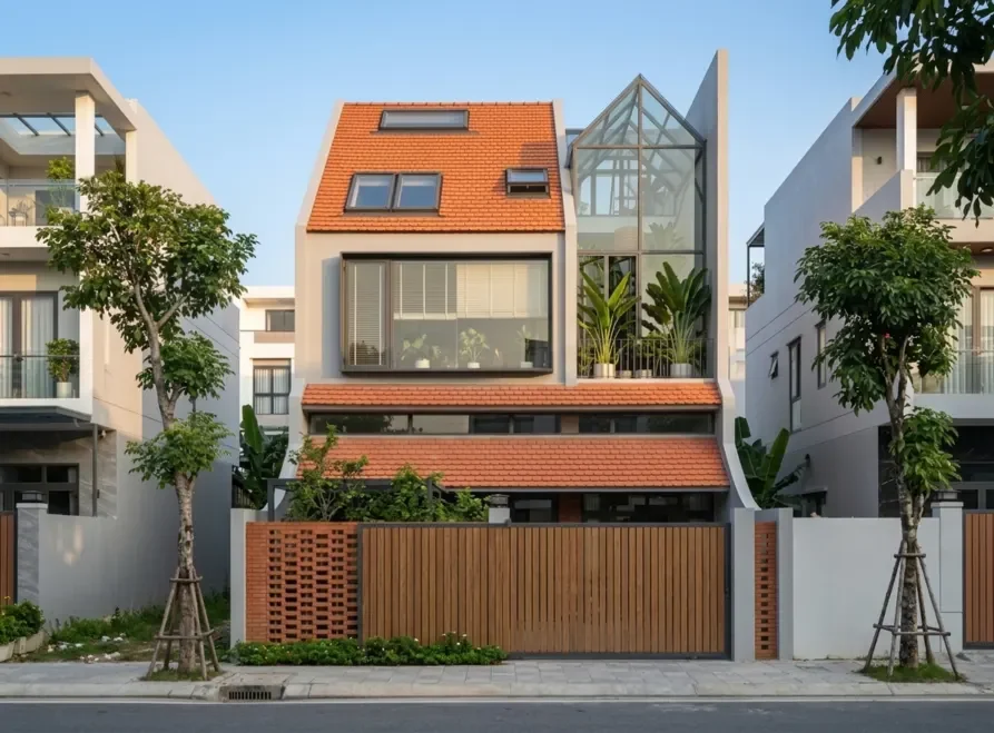 mẫu nhà 2 tầng đơn giản hiện đại