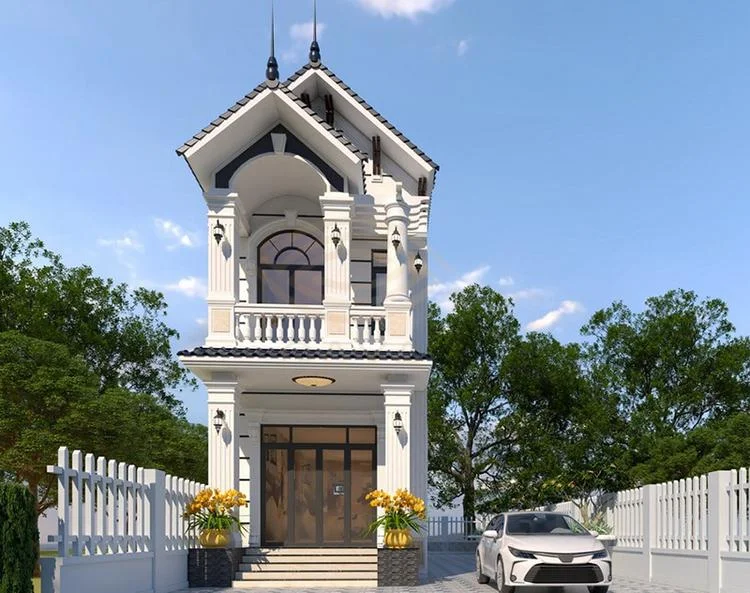 Mẫu nhà 2 tầng tân cổ điển đẹp mắt