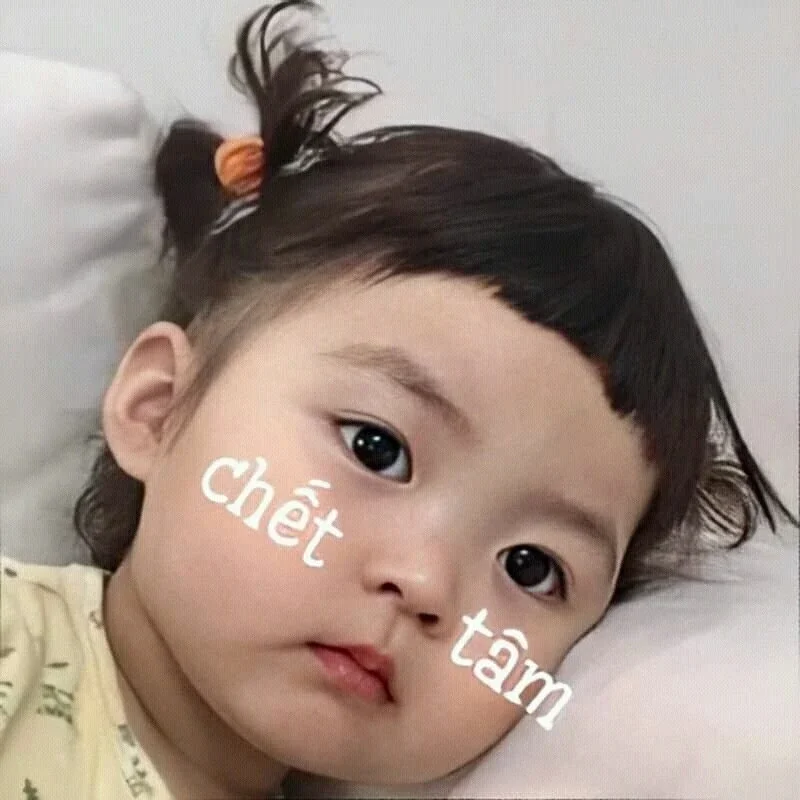 Thể hiện cá tính với meme ảnh em bé cute có chữ