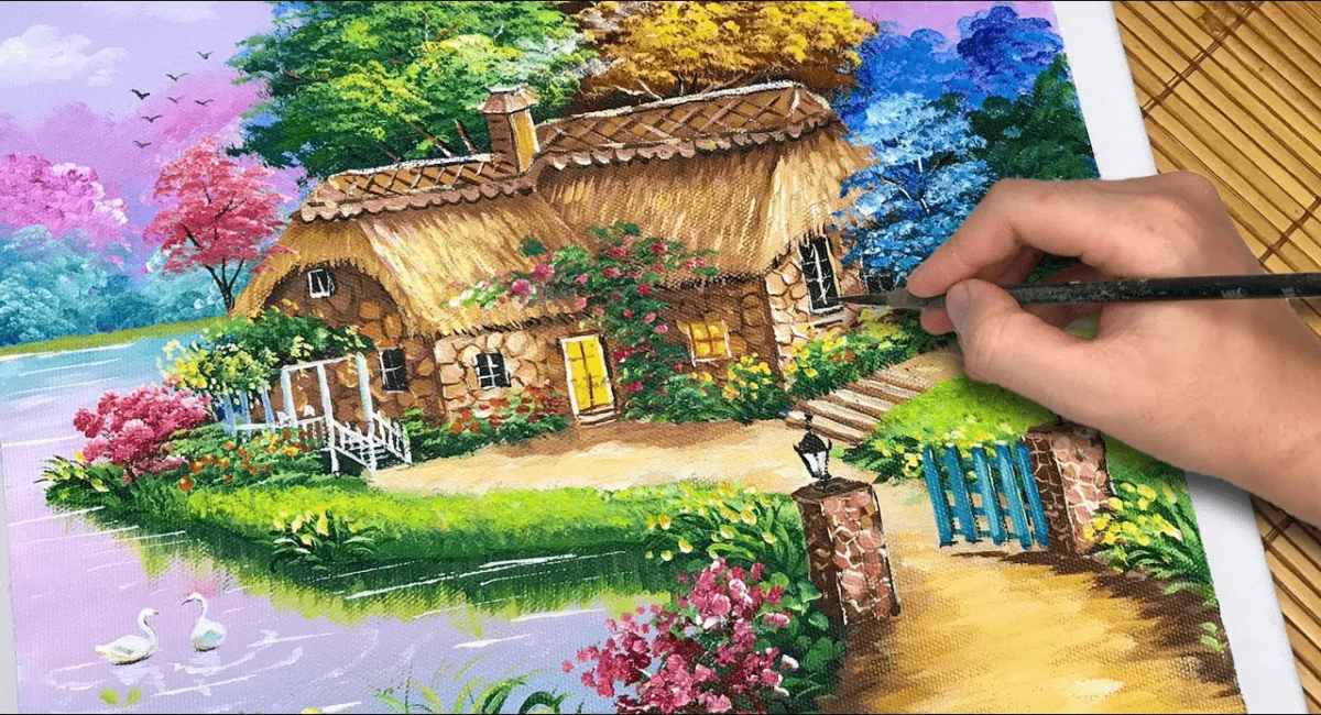 Gợi ý những bức vẽ ngôi nhà trong tranh đẹp từ đơn giản đến phức tạp