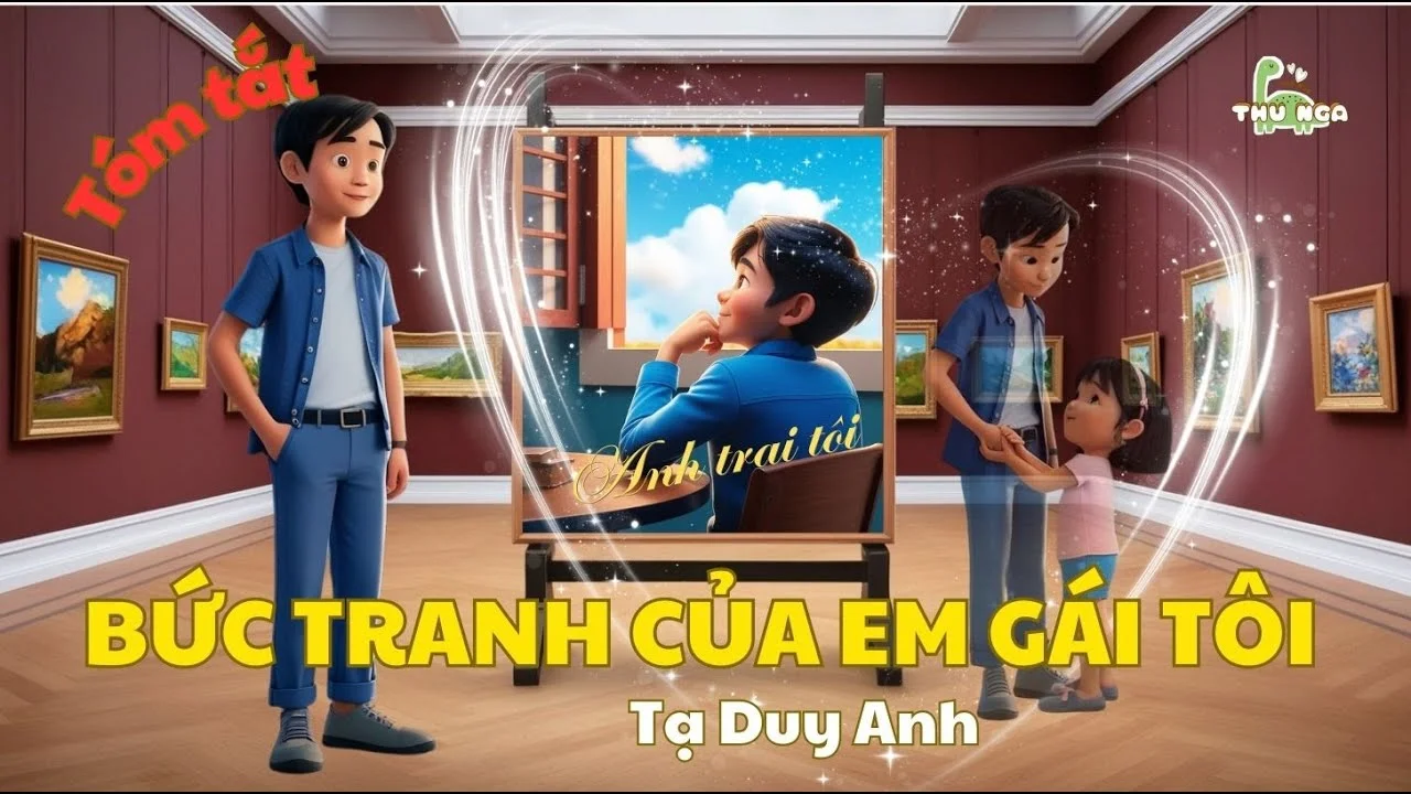 Bức tranh của em gái tôi - Hình ảnh minh họa 3D đầy ý nghĩa về tình cảm anh em.