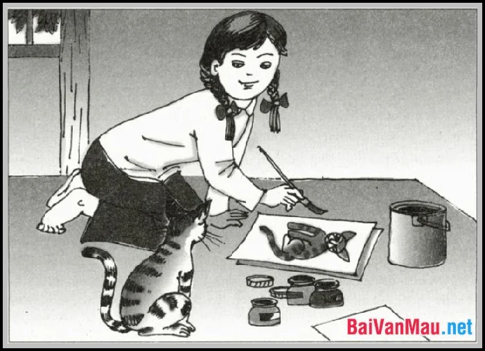 Hình ảnh minh họa về bức tranh của em gái tôi đang vẽ