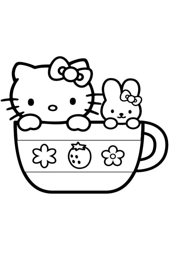 Tuyển tập 44+ tranh tô màu Hello Kitty dễ thương cute cho bạn thư giãn - BlogAnChoi