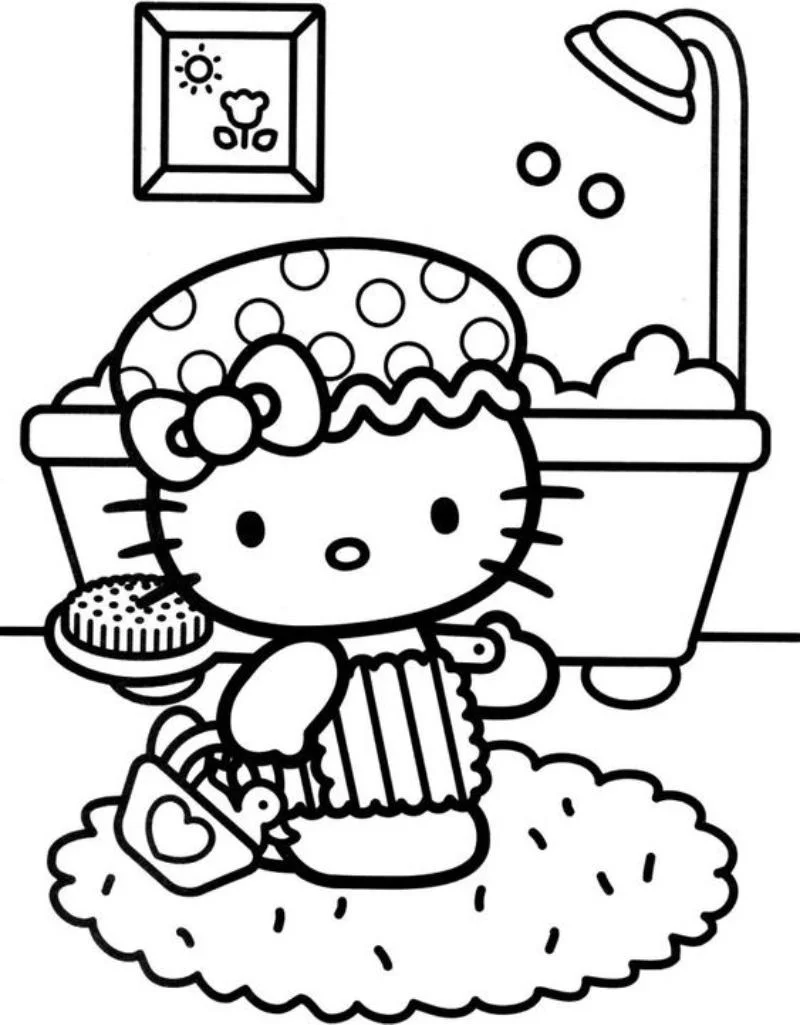 tranh to mau meo hello kitty