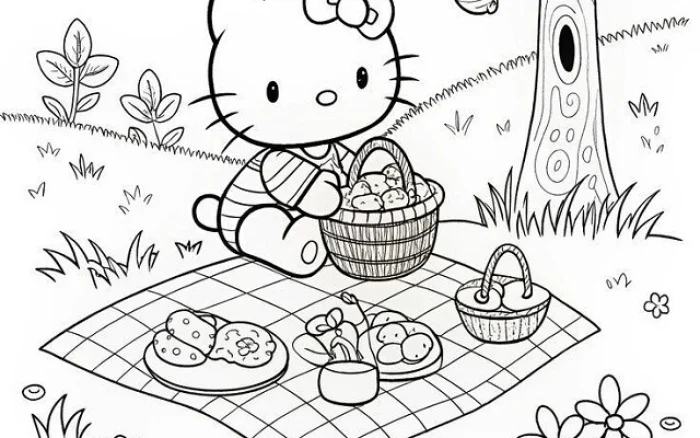 Tranh tô màu Hello Kitty - Người bạn nhỏ giúp bé yêu sáng tạo mỗi ngày (2)