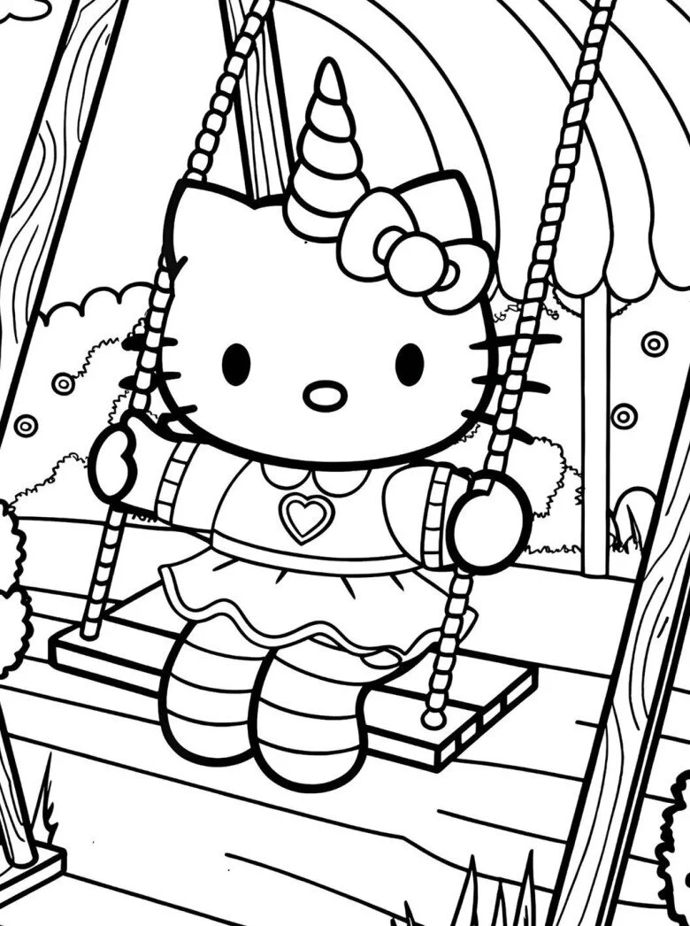 Tranh tô màu Hello Kitty - Người bạn nhỏ giúp bé yêu sáng tạo mỗi ngày