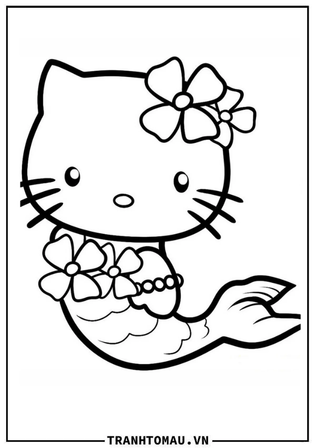 Tranh tô màu Hello Kitty đáng yêu, vui nhộn, đa dạng cho bé sáng tạo