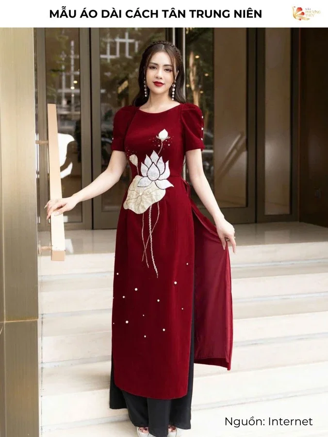 Mẫu áo dài cách tân đẹp, lễ tết, chụp ảnh ngoại cảnh (2)