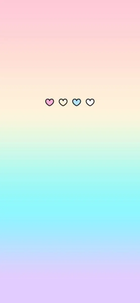 hình nền đẹp iphone với họa tiết trái tim pastel tối giản