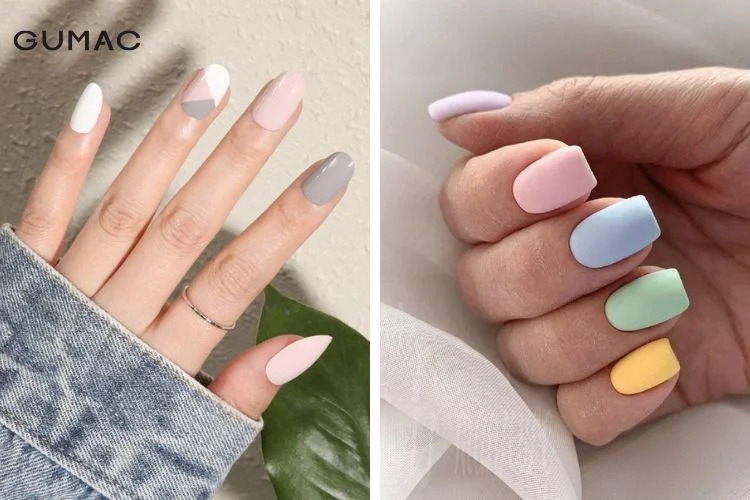 mau nail mau pastel don gian
