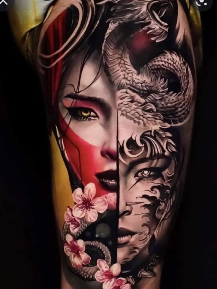 Hình xăm bị sưng