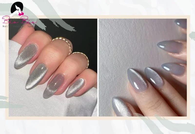 Nail mắt mèo bạc ánh kim