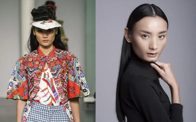 Người mẫu Việt Nam với thần thái chuyên nghiệp trên sàn diễn và trong ảnh chân dung.