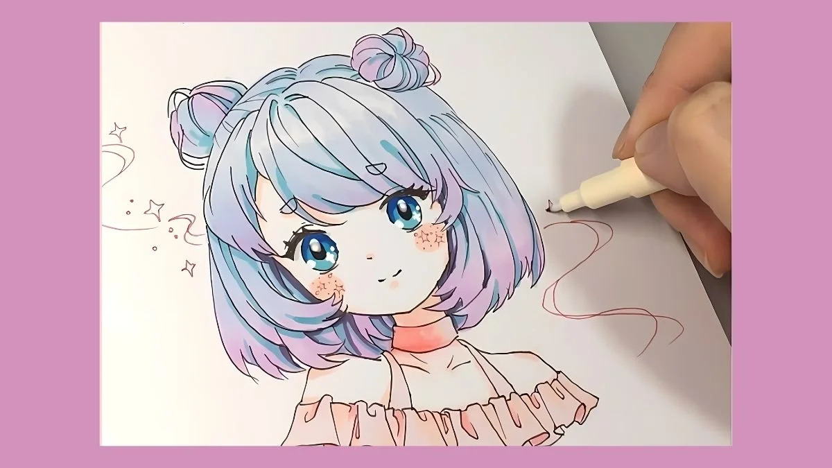 100+ hình vẽ tranh anime nữ đẹp hút hồn | Hướng dẫn vẽ (2)