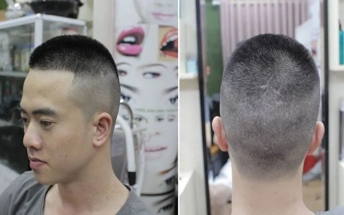 Kiểu tóc lính thủy đánh bộ cắt ngắn hai bên