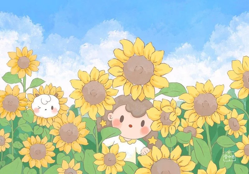 Ảnh hoa hướng dương chibi