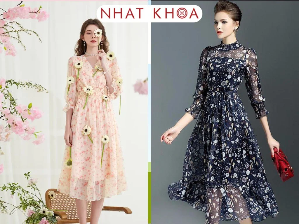 Tuyển tập các mẫu đầm voan đẹp cao cấp theo họa tiết