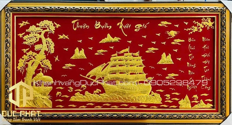 Tranh thuận buồm xuôi gió kích thước lớn (VIP) - Khánh Vàng Đức Phát