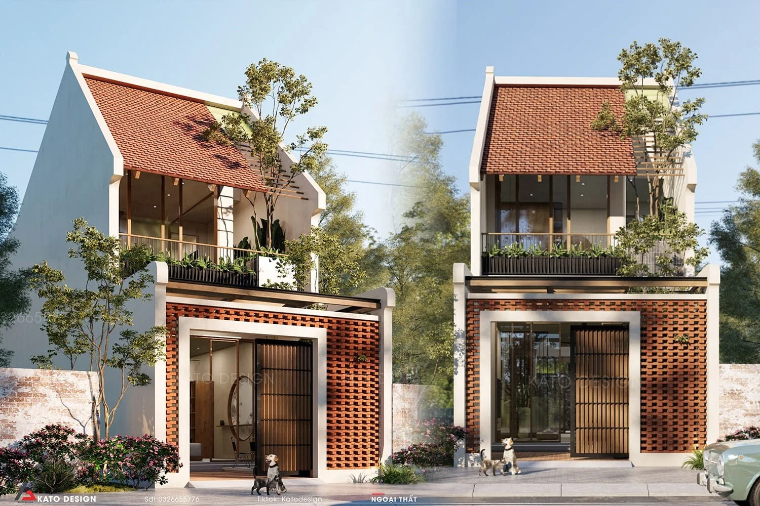 Nhà phố 2 tầng 4 phòng ngủ đẹp, tiện nghi cho đại gia đình