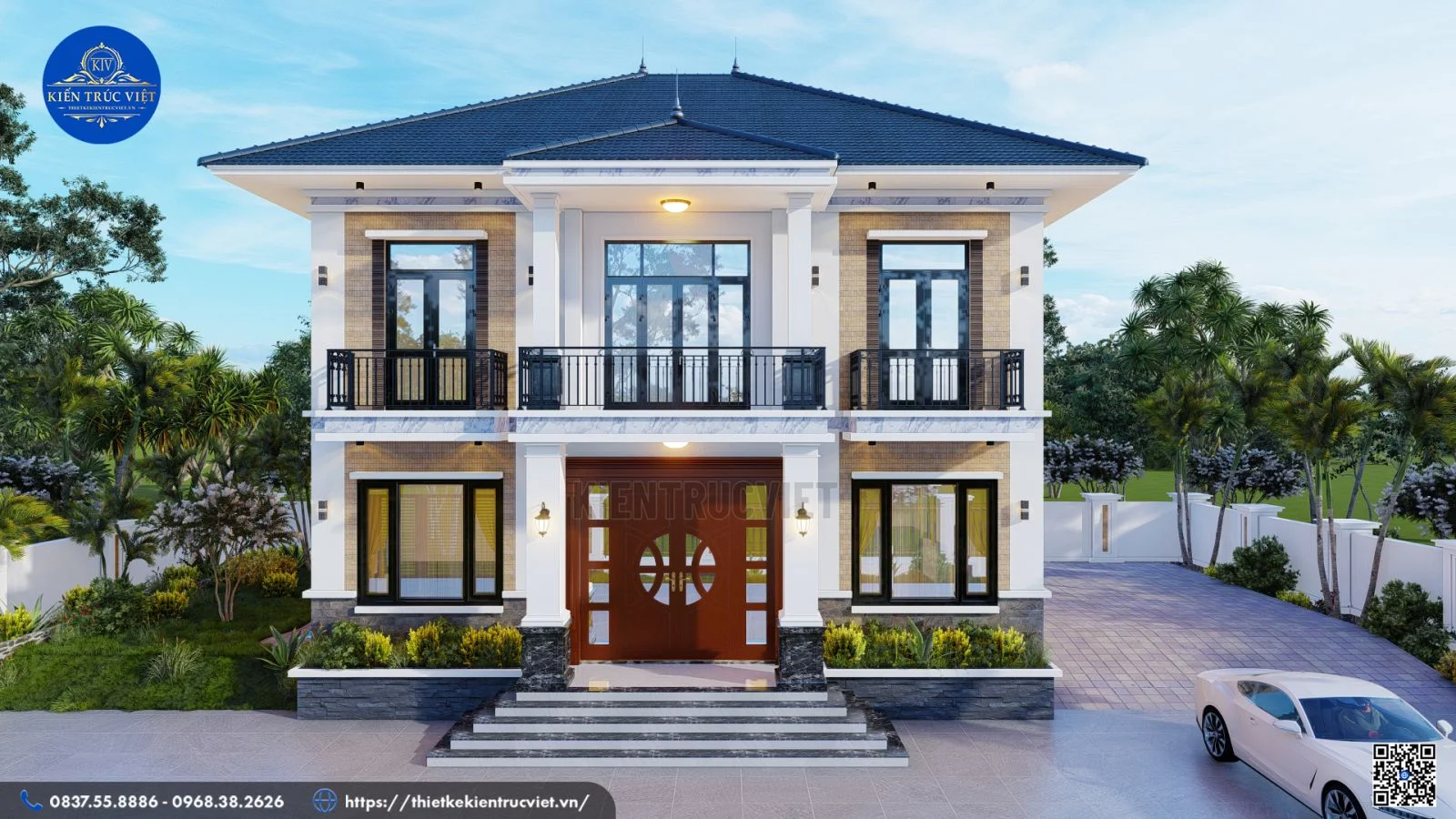 Mẫu nhà 2 tầng mái nhật
