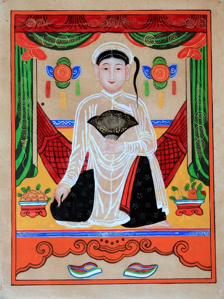 Tranh hàng trống chân dung nhân vật truyền thống