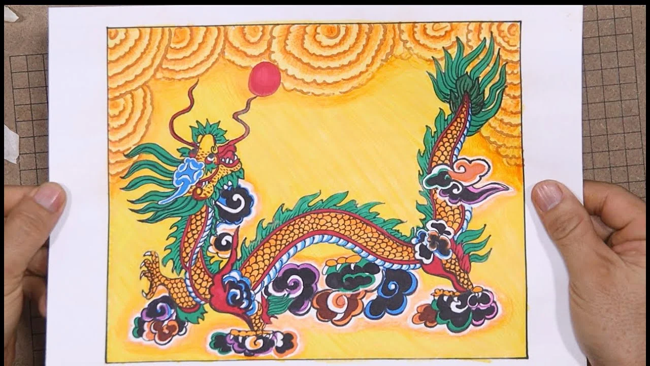 Vẽ tranh dân gian Hàng Trống I Vẽ Rồng ( Mĩ thuật 7 )