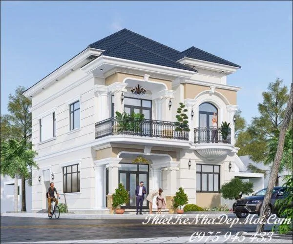 32+ mẫu nhà vuông đẹp 2 tầng mái Nhật & Thái đẹp năm 2025